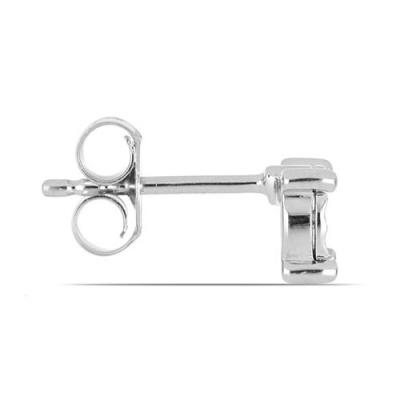 BUY REAL WHITE DIAMOND DOUBLE CUT GEMSTONE IN STERLING SILVER EARRINGS